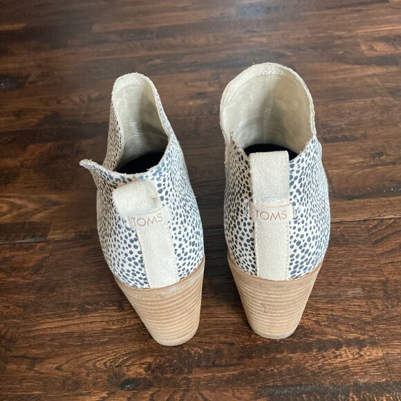 EUC Toms Gwen Ankle Boot Mini Cheetah Suede - Picture 8 of 9
